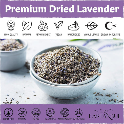 Dried Lavender Flowers, 1.4oz Culinary Lavender Buds, Edible Lavender, Dried & Pure, Versatile, Food Grade Lavender for Cooking, for Lavender Tea ...